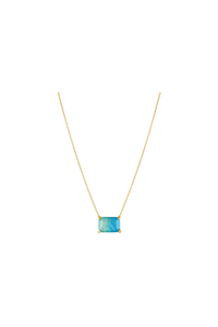 Blue Green Tourmaline Necklace