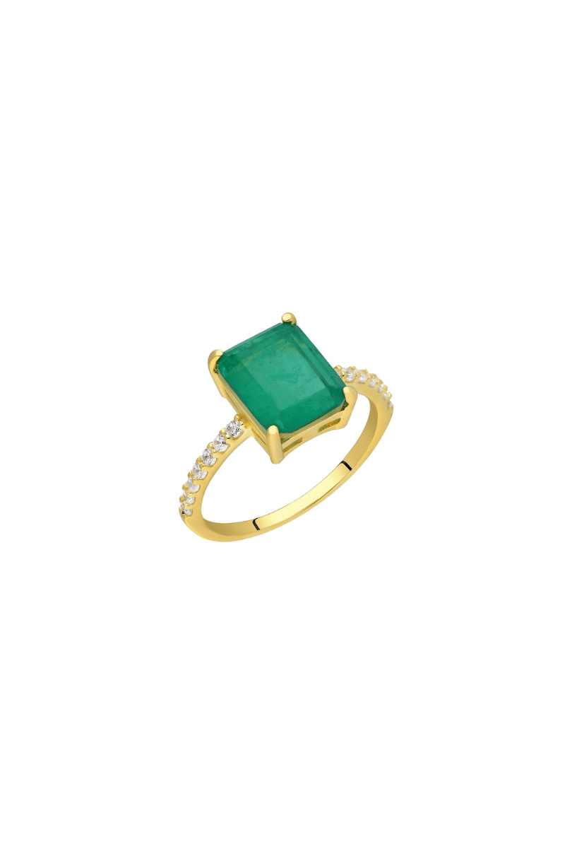 Emerald Pave Band Ring