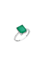 Load image into Gallery viewer, Emerald Pave Band Ring