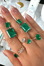 Load image into Gallery viewer, Emerald Pave Band Ring