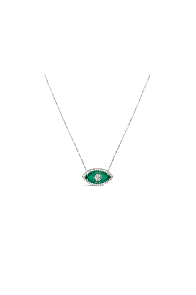 Paraiba Enamel Eye Necklace